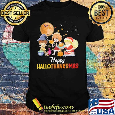 Supernatural happy hallothanksmas halloween thanksgiving christmas shirt