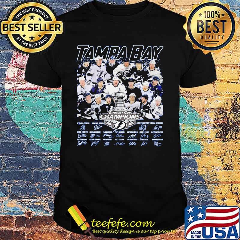 Tampa bay 2020 stanley cup champions signatures shirt