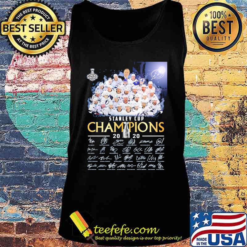 Tampa bay lightning stanley cup champions 2020 signatures s Tank top Tampa bay lightning stanley cup champions 2020 signatures s Tank top