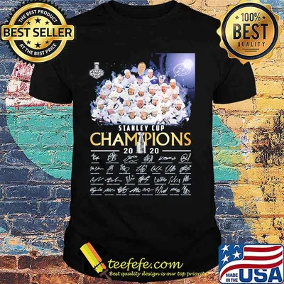 Tampa bay lightning stanley cup champions 2020 signatures shirt