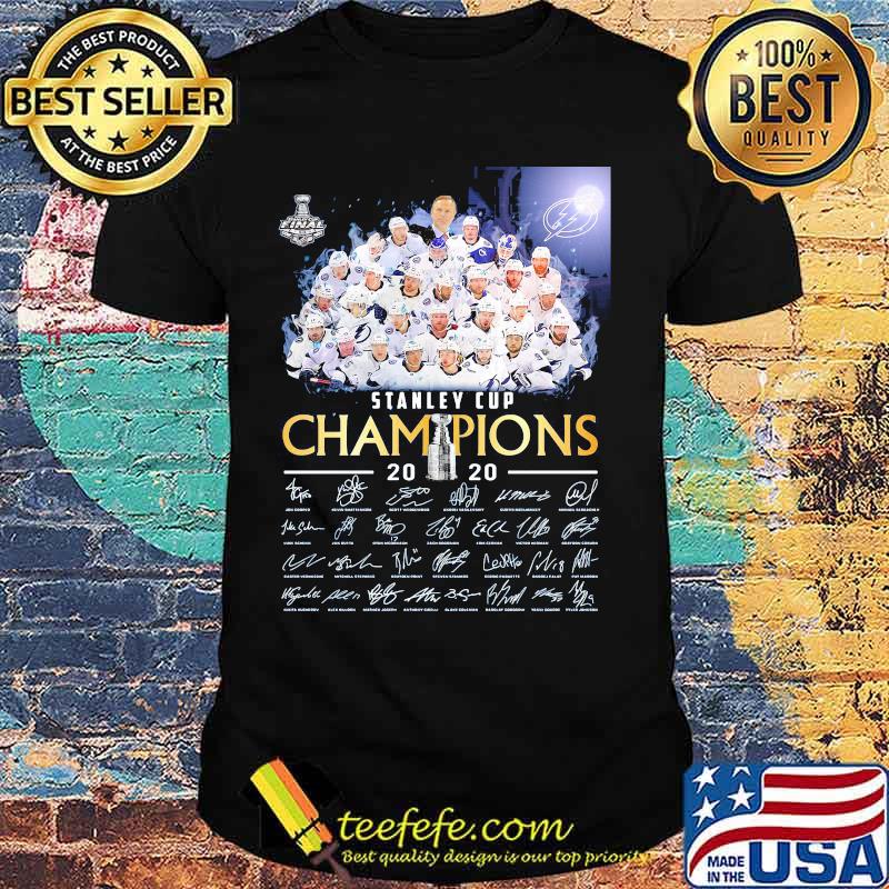 Tampa bay lightning stanley cup champions 2020 signatures shirt Tampa bay lightning stanley cup champions 2020 signatures shirt