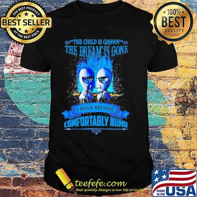 The Child Is Grown The Dream Is Gone I Have Become Comfortably Numb Blue Shirt