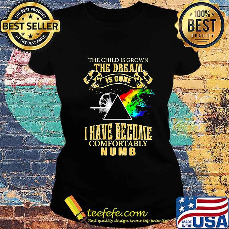 The Child Is Grown The Dream Is Gone I Have Become Comfortably Numb Lgbt Moon Shirt Ladies tee The Child Is Grown The Dream Is Gone I Have Become Comfortably Numb Lgbt Moon Shirt Ladies tee