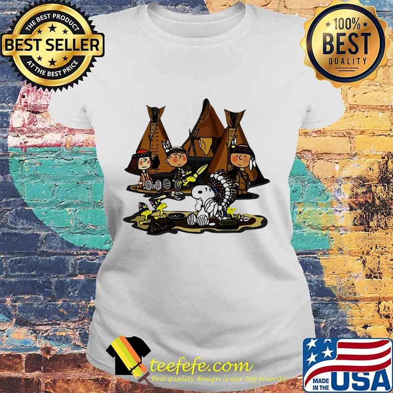 The peanuts characters cartoon camping native s Laides tee The peanuts characters cartoon camping native s Laides tee