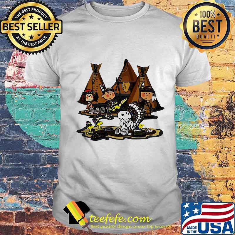 The peanuts characters cartoon camping native shirt The peanuts characters cartoon camping native shirt