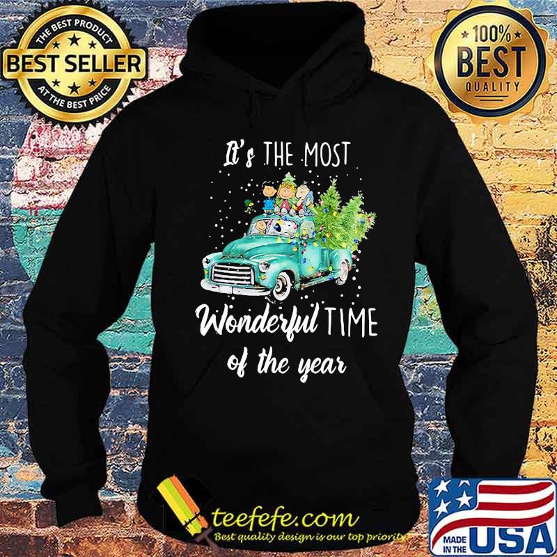 The Peanuts Snoopy And Friends Truck It's The Most Wonderful Time Of The Year Christmas Shirt Hoodie The Peanuts Snoopy And Friends Truck It's The Most Wonderful Time Of The Year Christmas Shirt Hoodie