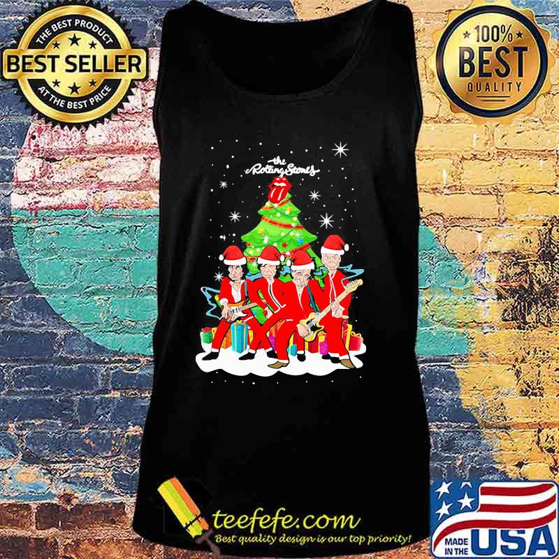 The Rolling Stones Wear Pajama Santa Christmas Tree Merry Xmas Shirt Tank top The Rolling Stones Wear Pajama Santa Christmas Tree Merry Xmas Shirt Tank top