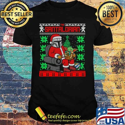 The santalorian baby yoda ugly christmas shirt