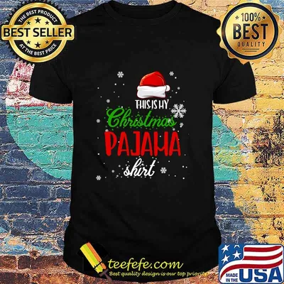This Is My Christmas Pajama Santa Hat Shirt