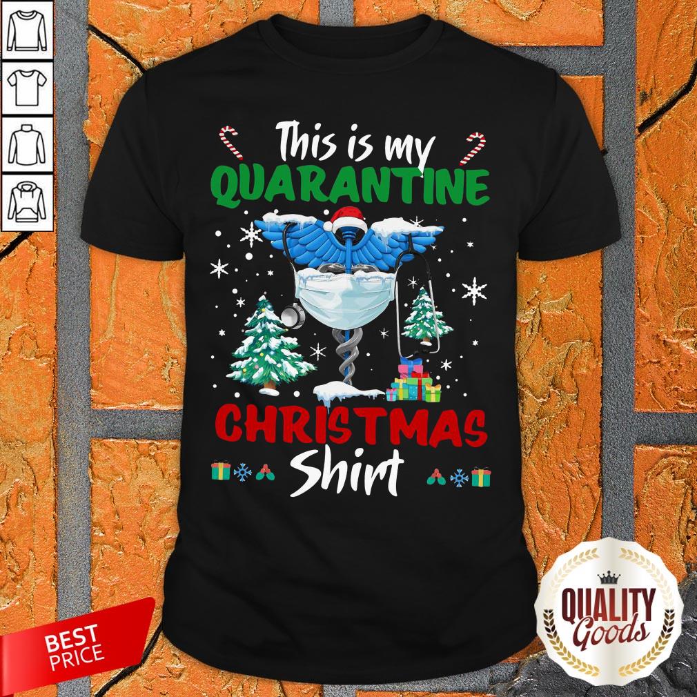 This Is My Quarantine Nurse Gift Mask Christmas Shirt