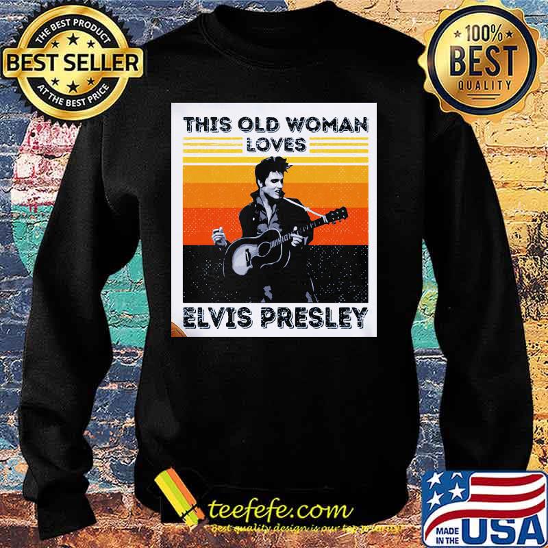 This old woman loves elvis presley vintage retro s Sweater This old woman loves elvis presley vintage retro s Sweater