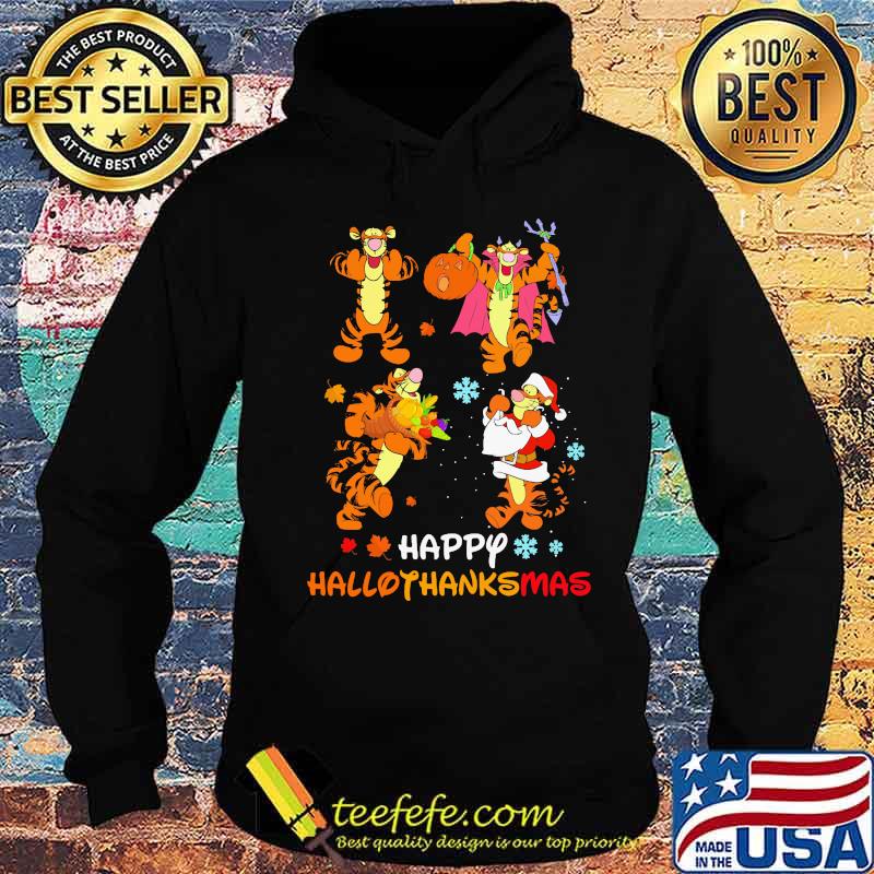 Tigger happy hallothanksmas halloween thanksgiving christmas s Hoodie Tigger happy hallothanksmas halloween thanksgiving christmas s Hoodie