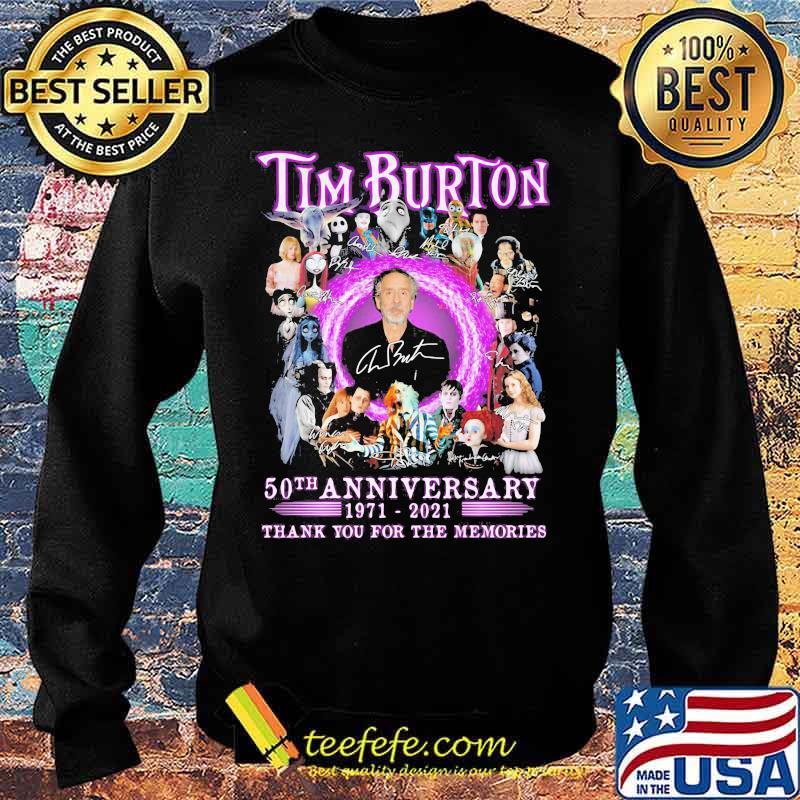 Tim burton 50th anniversary 1971 2021 thank you for the memories signatures s Sweater Tim burton 50th anniversary 1971 2021 thank you for the memories signatures s Sweater