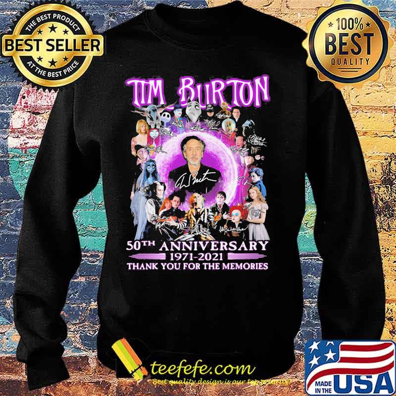 Tim burton 50th anniversary 1971 2021 thank you for the memories signatures s Sweater Tim burton 50th anniversary 1971 2021 thank you for the memories signatures s Sweater