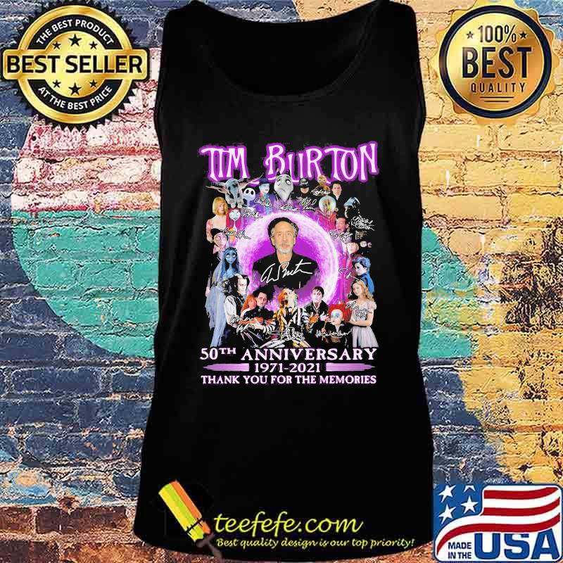 Tim burton 50th anniversary 1971 2021 thank you for the memories signatures s Tank top Tim burton 50th anniversary 1971 2021 thank you for the memories signatures s Tank top