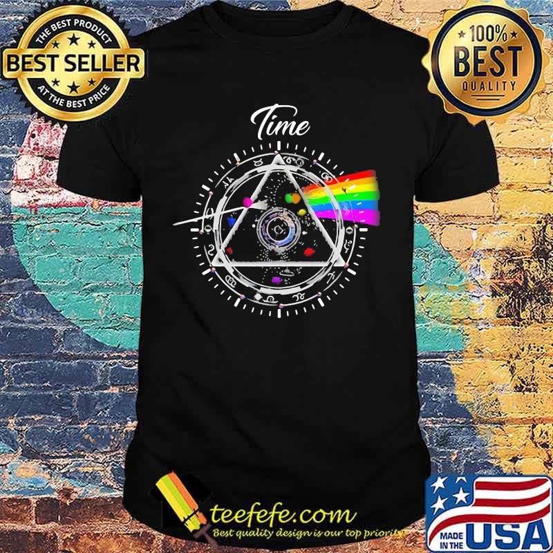 Time Zodiac Clock Pink Floyd Lgbt Shirt