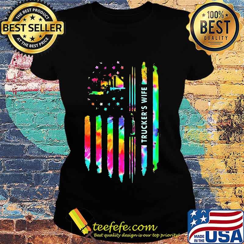Trucker's Wife American Flag Colors Shirt Ladies tee Trucker's Wife American Flag Colors Shirt Ladies tee