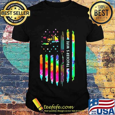 Trucker's Wife American Flag Colors Shirt