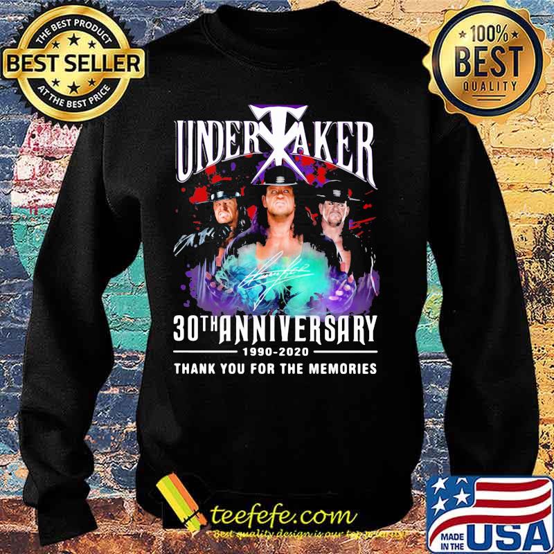 Undertaker30th Anniversary 1990 2020 Thank You For The Memories Signature Shirt Sweater Undertaker30th Anniversary 1990 2020 Thank You For The Memories Signature Shirt Sweater
