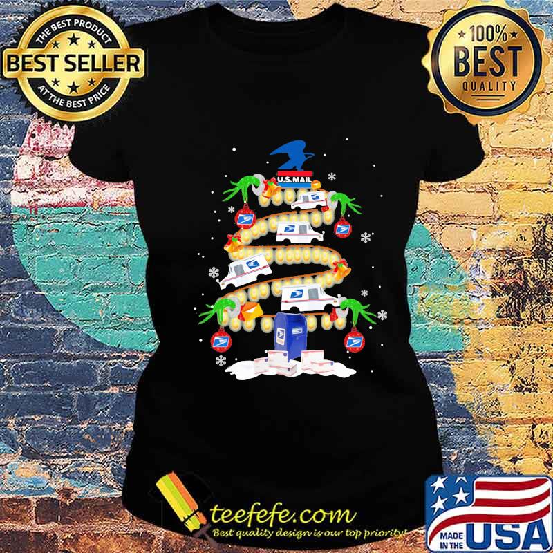 Us Mail Christmas Tree Merry Xmas Shirt Ladies tee Us Mail Christmas Tree Merry Xmas Shirt Ladies tee
