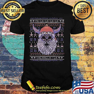 Viking santa claus ugly christmas shirt