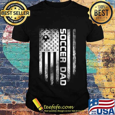 Vintage usa american flag soccer dad player team silhouette shirt