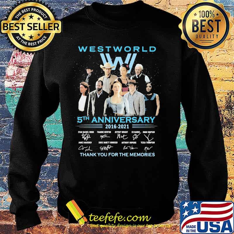 West world 5th anniversary 2016 2021 thank you for the memories signatures s Sweater West world 5th anniversary 2016 2021 thank you for the memories signatures s Sweater