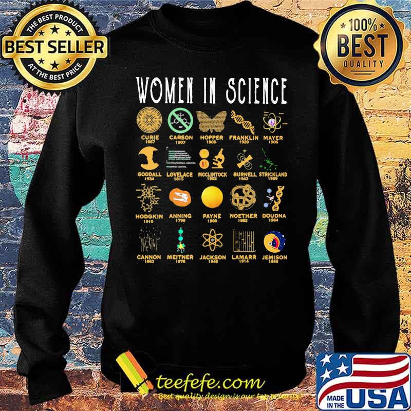 Women In Science Curie Carson Hopper Franklin Mayer Shirt Sweater Women In Science Curie Carson Hopper Franklin Mayer Shirt Sweater