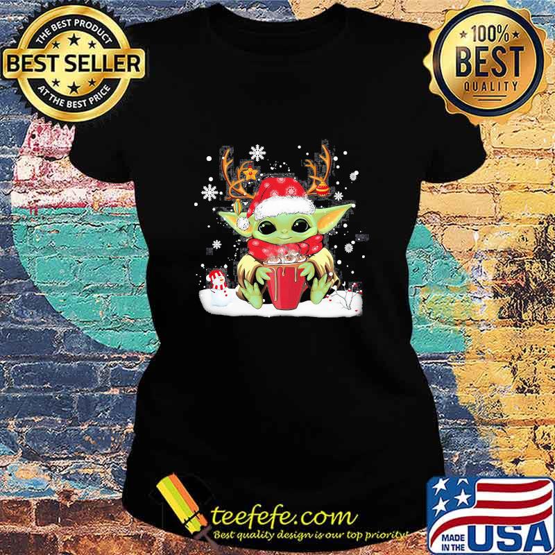 Yoda Baby Reindeer Merry Christmas Shirt Ladies tee Yoda Baby Reindeer Merry Christmas Shirt Ladies tee