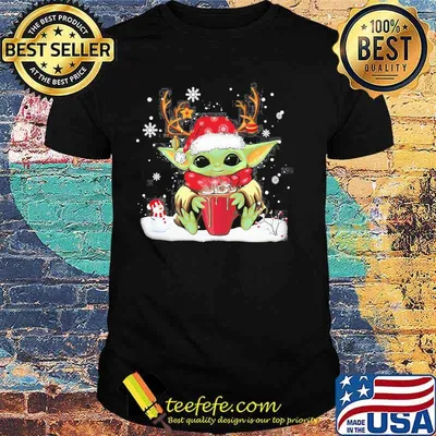 Yoda Baby Reindeer Merry Christmas Shirt