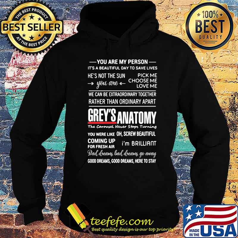 You Are My Person Grey's Anatomy Shirt Hoodie You Are My Person Grey's Anatomy Shirt Hoodie