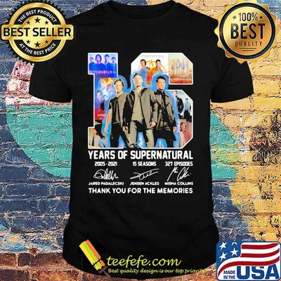 16 years of Supernatural 2005-2021 thank you for the memories signature shirt