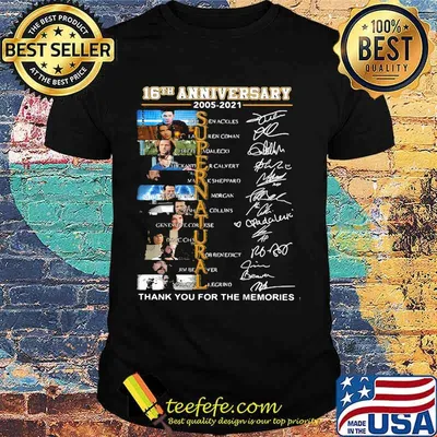 16th anniversary 2005-2021 Supernatural thank you for the memories signature shirt