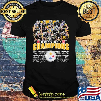 2020 Afc North Champions Steelers Football Signature Shirt