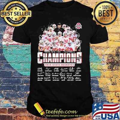 2020 Big Ten Football Champions Ohio State Buckeyes Signature Shirt