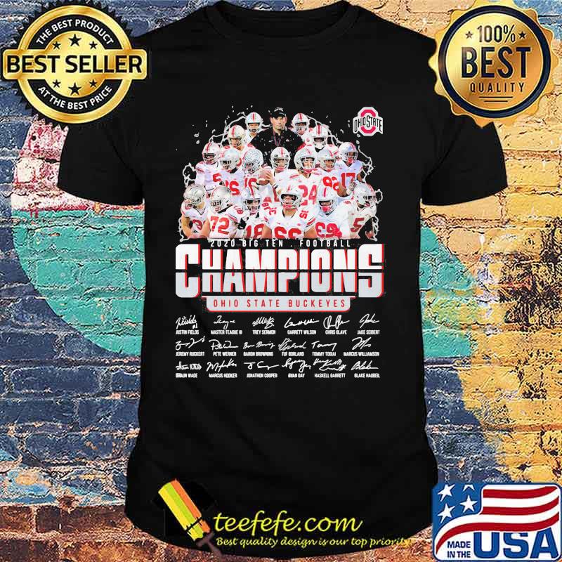 2020 Big Ten Football Champions Ohio State Buckeyes Signature Shirt