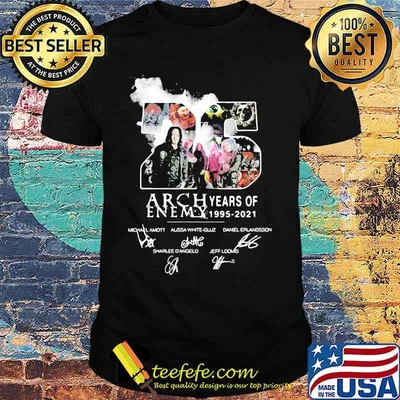 26 Years Of 1995 2021 Arch Enemy Signature Shirt