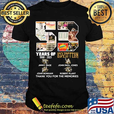 53 Years Of 1968 2021 led Zeppelin Thank You For The Memories Shirt