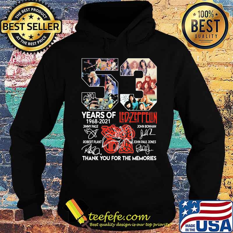 53 Years Of Led Zeppflin 1968 2021 Thank You For The Memories Signuature Shirt Hoodie 53 Years Of Led Zeppflin 1968 2021 Thank You For The Memories Signuature Shirt Hoodie