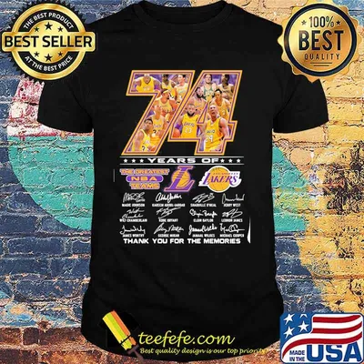 74 Years Of The Greatest Nba Team Los Angeles Lakers Signature Shirt
