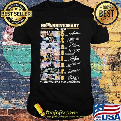88th Anniversary 1933 2021 Steelers Thank You For The Memories Signature Player Team Shirt