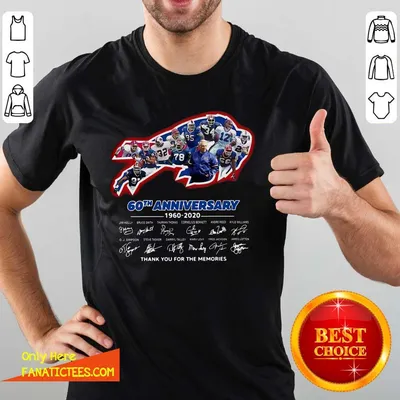 Premium Buffalo Bills 60th Anniversary 1960-2020 Thank You For The Memories Signatures Shirt