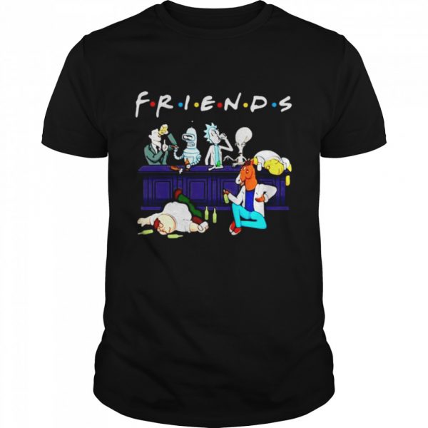Rick Horse drink wine with Friends TV show shirt