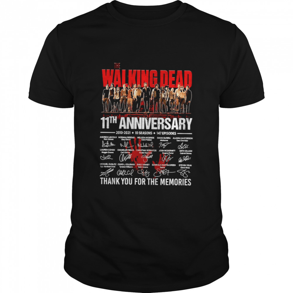 The-Walking-Dead-11th-Anniversary-2010-2021-10-Seasons-147-Episodes-Thank-You-For-The-Memories-Signatures-Classic-Mens-T-shirt.jpg