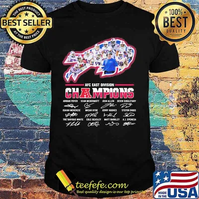 Afc East Division Champins Signature Football Buffalo Bill Shirt