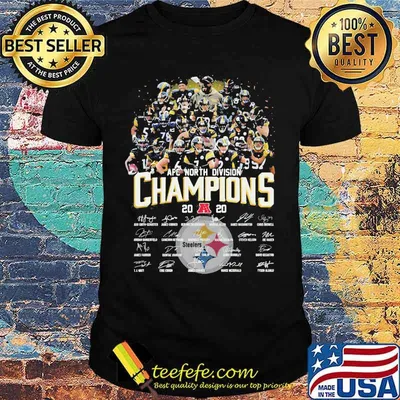 Afc North Division Champion 2020 Signature Player Team Steelers Football Shirt