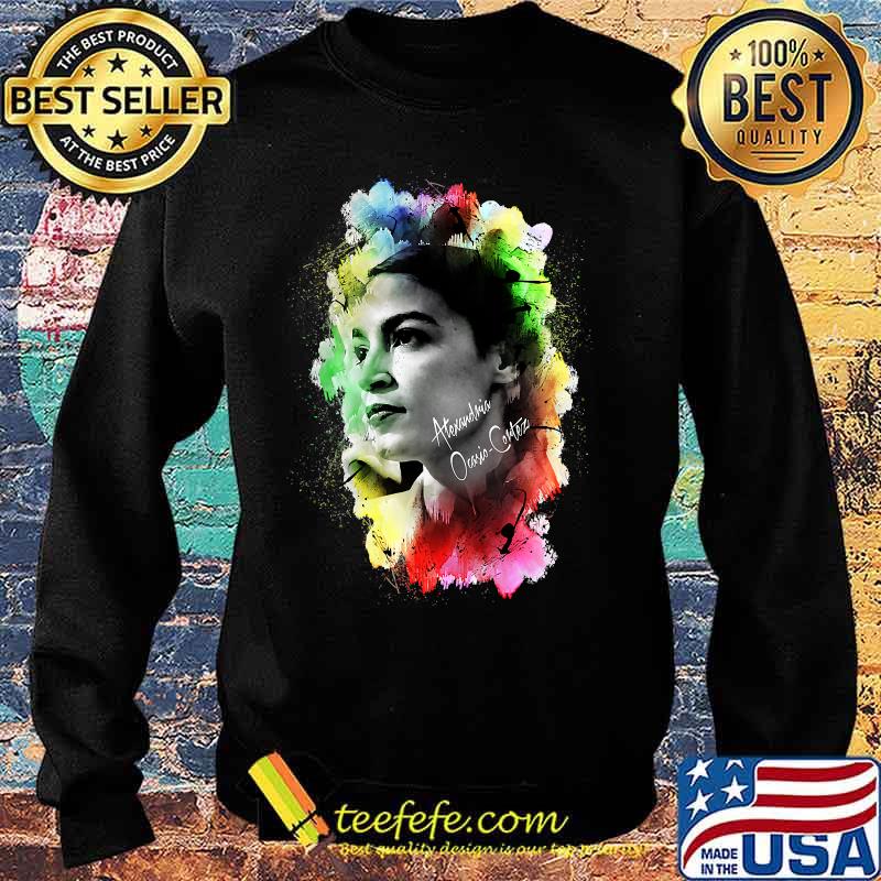 Alexandria Ocasio-Cortez Watercolor Painting Art Shirt Sweater Alexandria Ocasio-Cortez Watercolor Painting Art Shirt Sweater