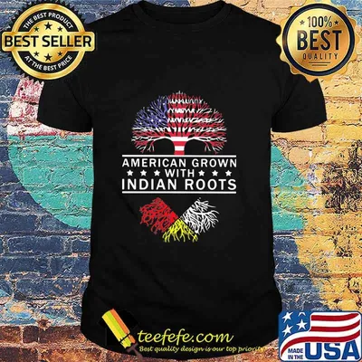 American Grown With Indian Roods The Tree American Flag Shirt