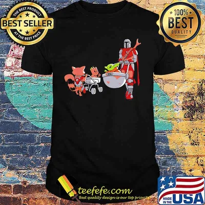 Baby Yoda The Mandalorian Star Wars Groot Avengers Shirt