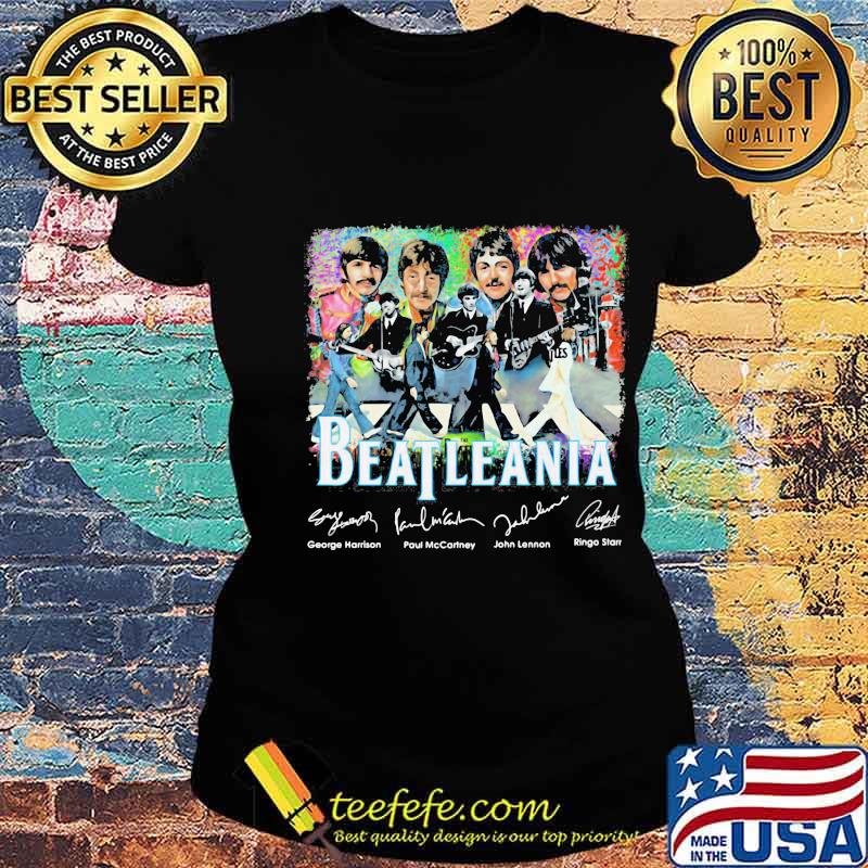 Beatleania Band Music Guitar Signuature Shirt Ladies tee Beatleania Band Music Guitar Signuature Shirt Ladies tee